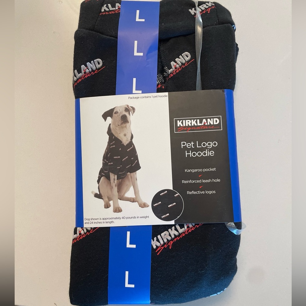 Large Kirkland Cosco Dog Sweater black nwt
